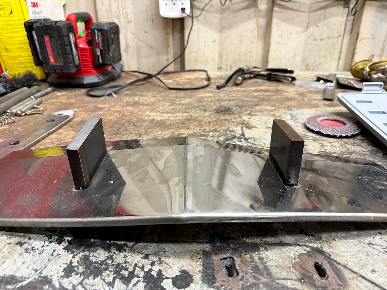 New fabricated plate parts in the shop